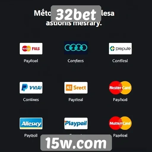 Métodos de pagamento aceitos pelo 32bet